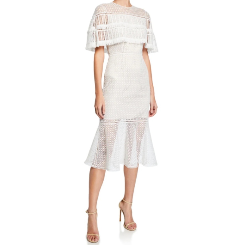 Elie Tahari Crochet White Dress / Wedding Dress